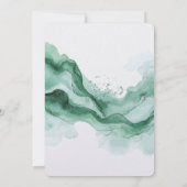 Invitation Green Abstract Wave Birthday (Dos)