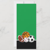 Invitation Green All Star Sport Ticket Anniversaire Photo (Dos)