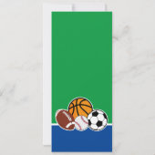 Invitation Green All Star Sport Ticket Anniversaire Photo (Dos)