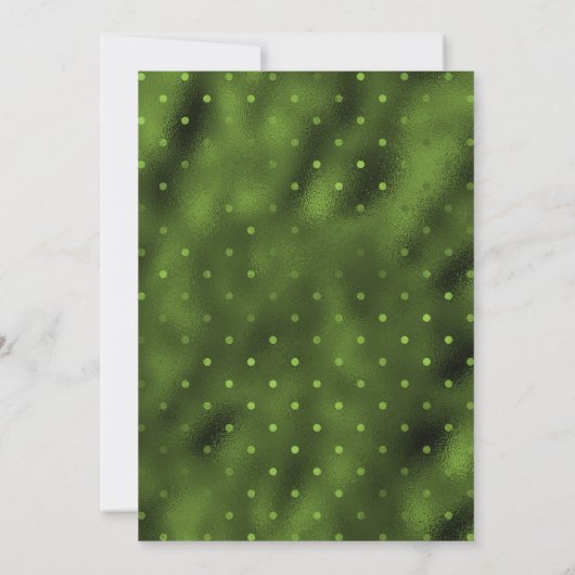 Invitation Green and Gold Automne Feuilles automnales 21e ann (Dos)