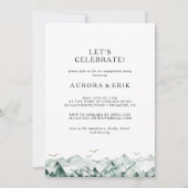 Invitation Green and Gold Mountain Fêtons l'invitation (Devant)