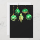 Invitation Green and Gold Ornament Exchange Party (Dos)