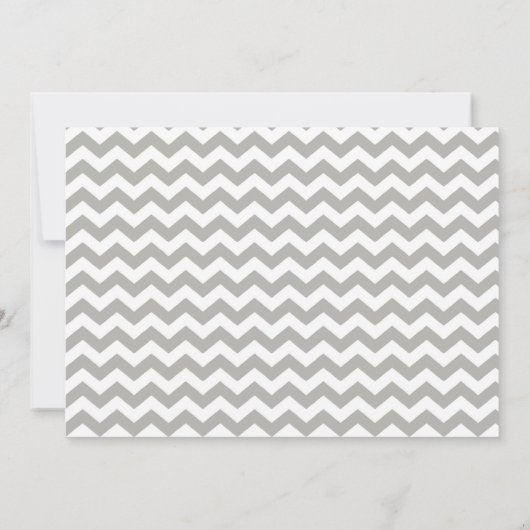 Invitation Green and Grey Chevron (Dos)