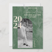 Invitation Green and Modern Graduate Party (Devant)