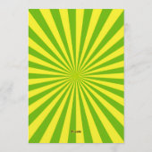 Invitation Green and Yellow Retro Birthday Greetings,vintage (Dos)