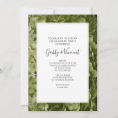 Invitation Green Annabelle Hydrangea Flower Engagement (Devant)