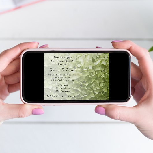 Invitation Green Annabelle Hydrangea Post Mariage Brunch