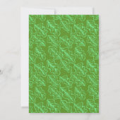 Invitation Green Aqua Mariage campagnard Brown Menu Réception (Dos)