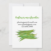 Invitation Green Beans Veg Vegetable Community Garden Party (Dos)