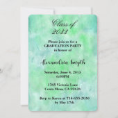 Invitation Green Blue Graduation Your Photo (Devant)