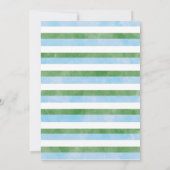 Invitation Green Blue Twins One Prickly Pair 1er anniversaire (Dos)