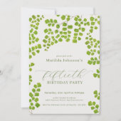 Invitation Green Botanical 50th Birthday (Devant)