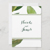Invitation Green Botanical Glam Plante Feuilles Élégant maria (Dos)