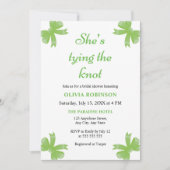 Invitation Green Bow Elle noue la Fête des mariées du noeud (Devant)