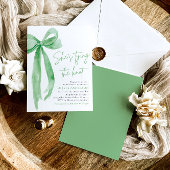 Invitation Green Bow Elle noue la Fête des mariées du noeud