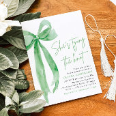 Invitation Green Bow Elle noue la Fête des mariées du noeud