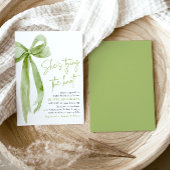Invitation Green Bow Elle noue la Fête des mariées du noeud