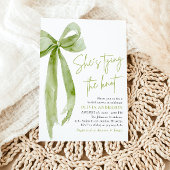 Invitation Green Bow Elle noue la Fête des mariées du noeud