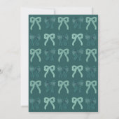Invitation Green Bows Photo Graduation Announcement (Dos)