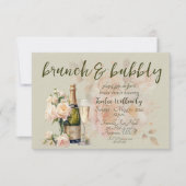 Invitation Green Brunch & Bubbly Wedding Shower (Devant)