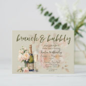 Invitation Green Brunch & Bubbly Wedding Shower (Debout devant)