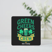 Invitation Green Cheers Crew Fun St Patrick’s Day Celebration (Debout devant)