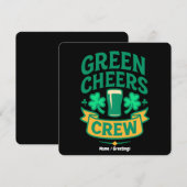 Invitation Green Cheers Crew Fun St Patrick’s Day Celebration (Devant / Derrière)