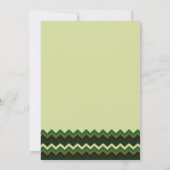 Invitation Green Chevron Tipi, Camping Anniversaire (Dos)