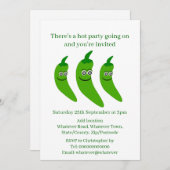 Invitation Green Chili Pepper (Devant / Derrière)