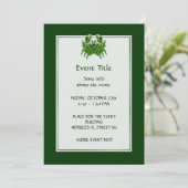Invitation Green crab Celtic Knot (Debout devant)