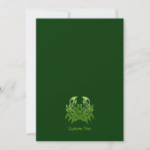 Invitation Green crab Celtic Knot (Dos)