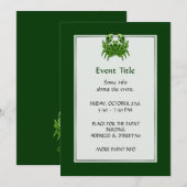 Invitation Green crab Celtic Knot (Devant / Derrière)