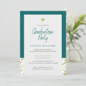 Invitation Green Cream Minimalist Graduation Party (Debout devant)