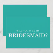 Invitation Green Cute Seras-Tu Ma Femme D'Accueil (Devant / Derrière)