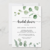 Invitation Green Delight Eucalyptus Fête des mariées (Devant)