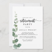 Invitation Green Delight Eucalyptus Retraite Party (Devant)