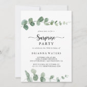 Invitation Green Delight Eucalyptus Surprise Party (Devant)