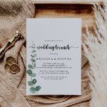 Invitation Green Delight Eucalyptus Wedding Brunch<br><div class="desc">This green delight eucalyptus wedding brunch invitation is perfect for a rustic event. The design features watercolor hand-drawn elegant botanical eucalyptus branches and leaves.</div>