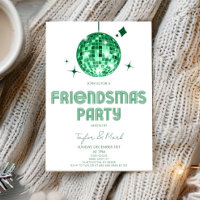 Green Disco Ball à la fête des amis