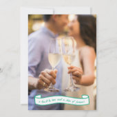 Invitation Green Drake Together Champagne Photo Mariage (Dos)