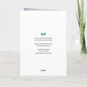 Invitation Green Edgy Abstrait Brushstroke Photo Graduation (Dos)