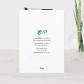 Invitation Green Edgy Abstrait Torn Photo Graduation (Dos)