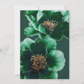 Invitation Green Elegant Floral Retraite Party (Dos)