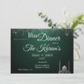 Invitation Green Elegant Mosque Ramadan Iftar Party Invit (Debout devant)
