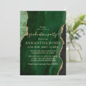 Invitation Green Emerald Belle Graduation (Debout devant)