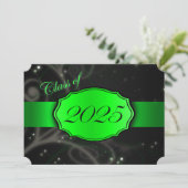 Invitation Green et Black 2025 Graduation (Debout devant)