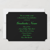 Invitation Green et Black 2025 Graduation (Dos)