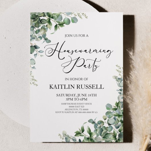 Invitation Green Eucalyptus