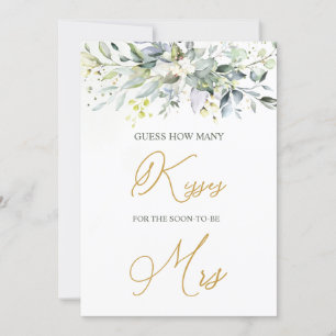 Invitation Green Eucalyptus Devine Combien De Baisers Jouent