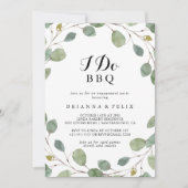 Invitation Green Eucalyptus I Do BBQ Engagement Party (Devant)